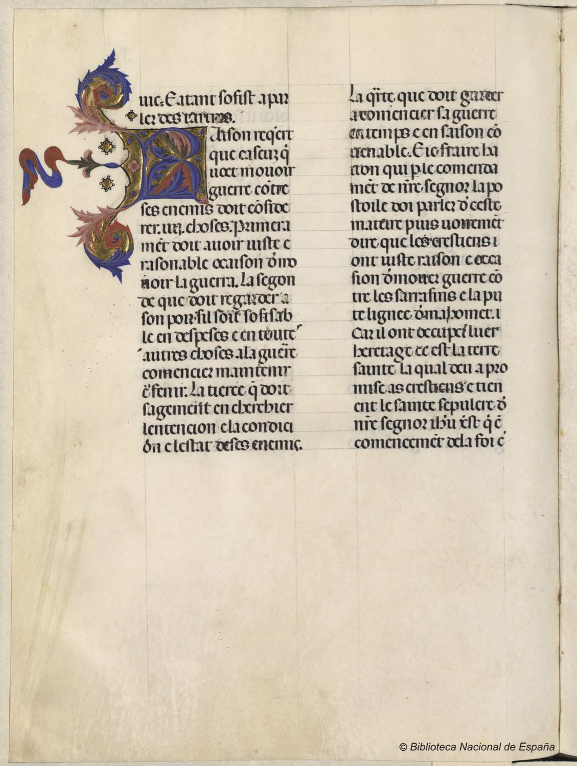 Fig. 11 Haitón de Córico. La Fleur des Histoires, Madrid, BNE, mss/2452, f. 58v, © Biblioteca Nacional de España.